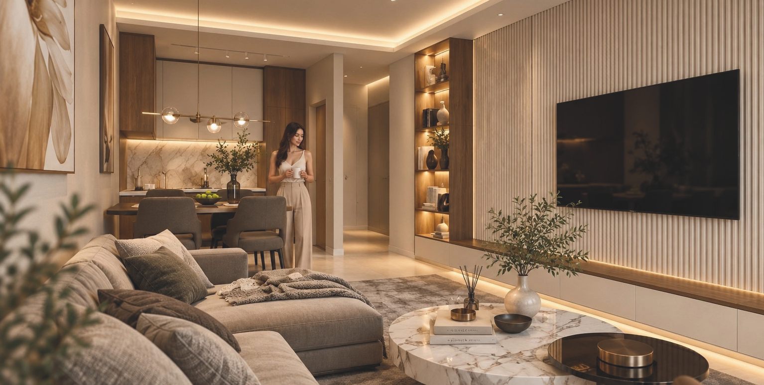 Prikaz enterijera apartmana iz brošure